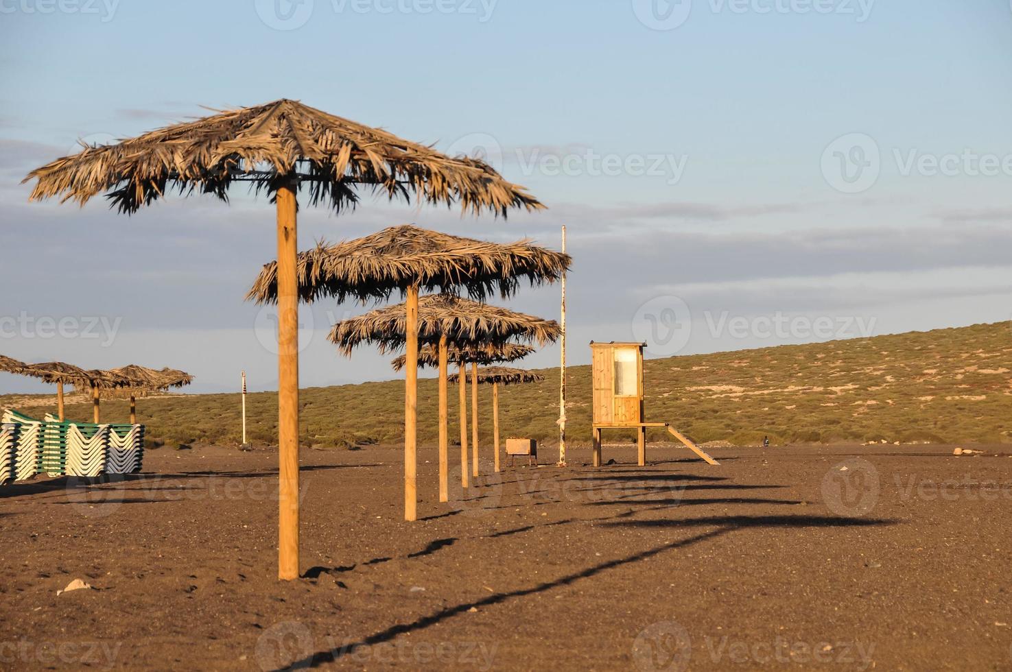 ombrelloni in spiaggia foto