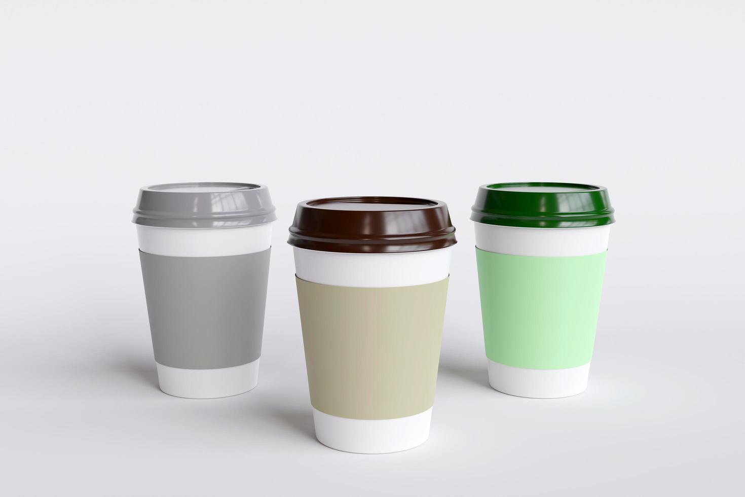 vuoto bianca caffè boccale con coperchio su bianca sfondo per caffè il branding disegno, tè marchio, bevande o caffè menù creazione. foto