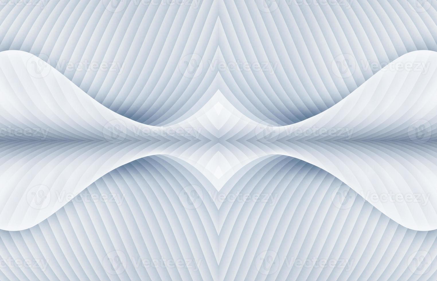 argento e bianca astratto curvo Linee struttura sfondo, 3d resa. foto