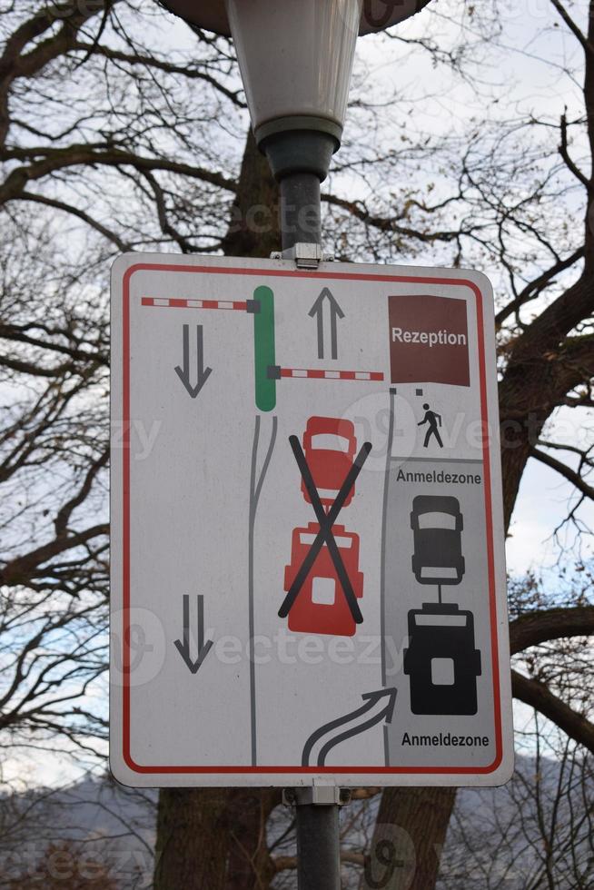 parcheggio Istruzioni cartello foto