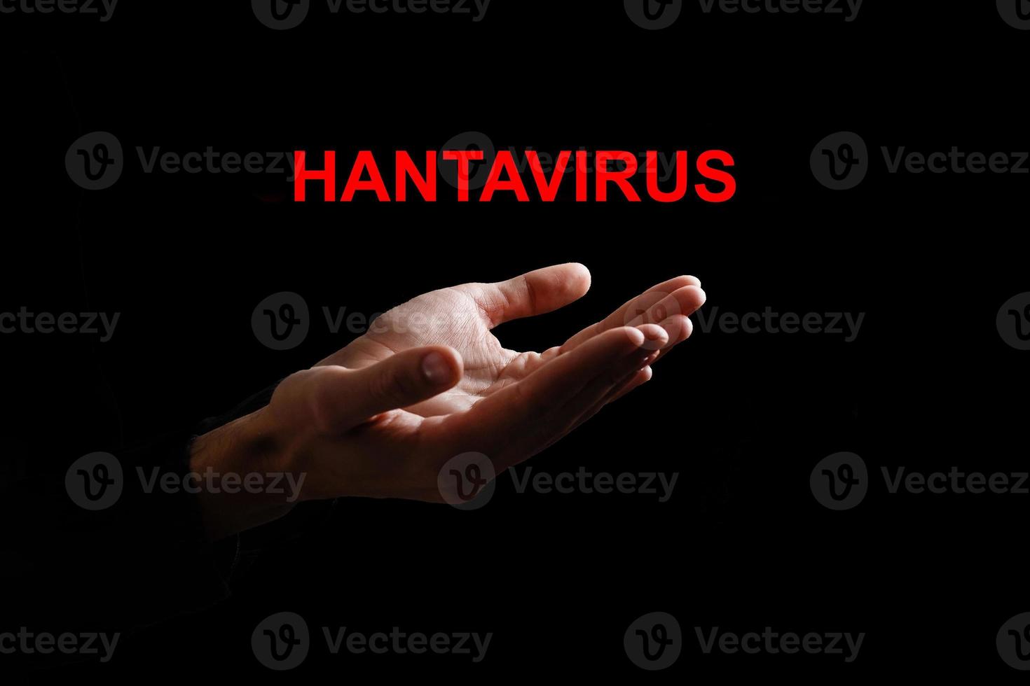 pagina con parola hantavirus. medico concetto. foto