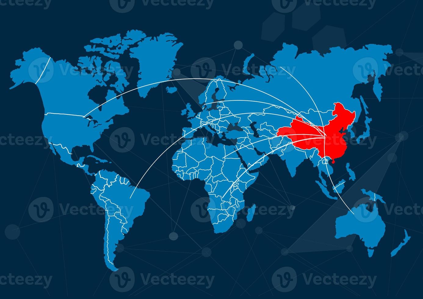 mers su carta geografica, corona virus su un' bandiera foto