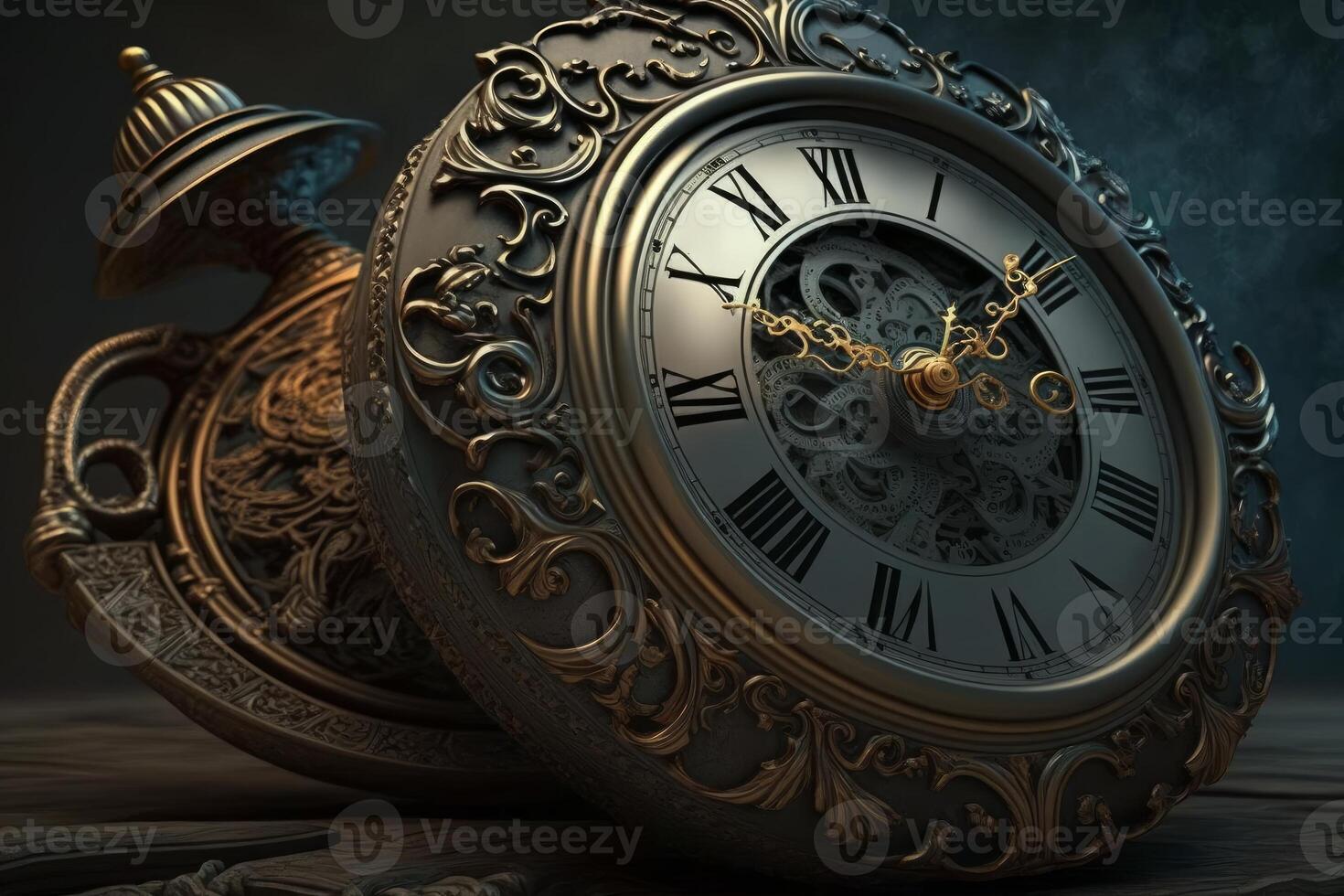 orologio Immagine vicino su foto generativo ai