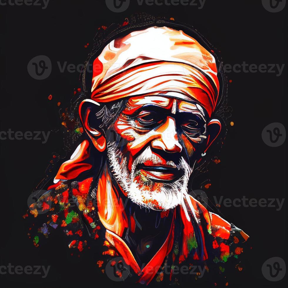 sai baba di shirdi indù santo foto