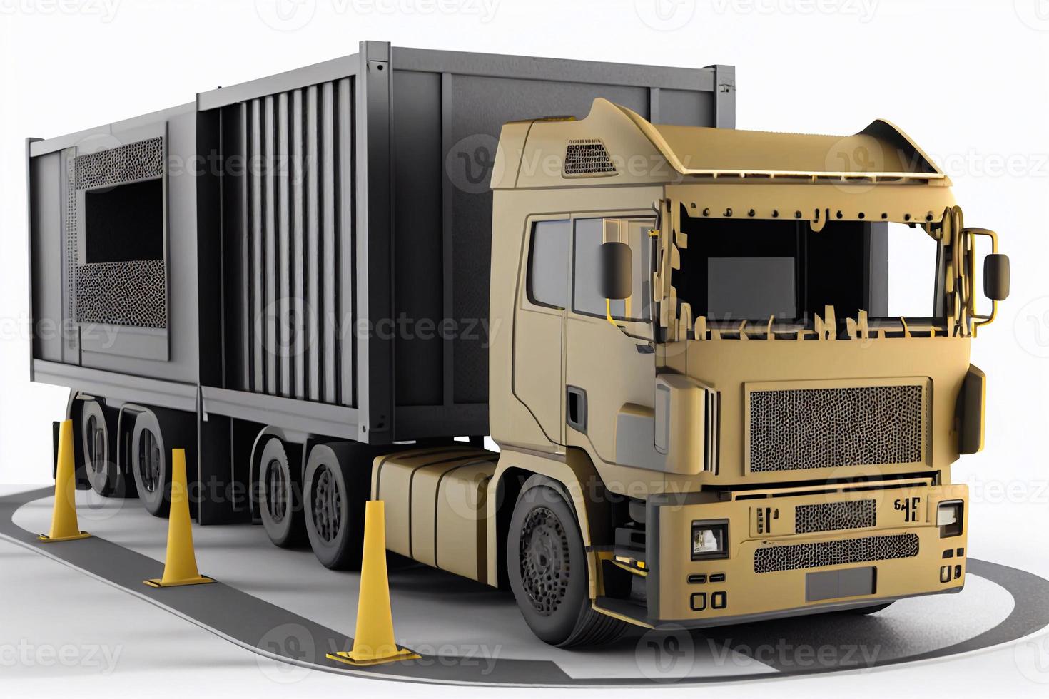 consegna camion. consegna servizio concetto. illustrazione. ai foto
