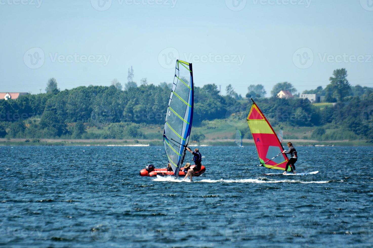 windsurf su il baia di pucka su il baltico mare foto