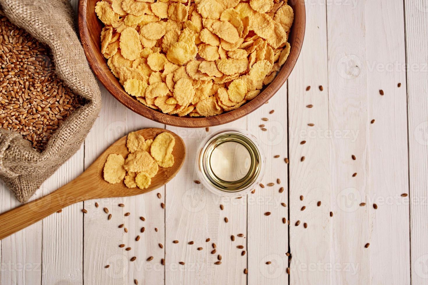 cereali nel un' Borsa cibo naturale ingredienti Visualizza a partire dal sopra foto