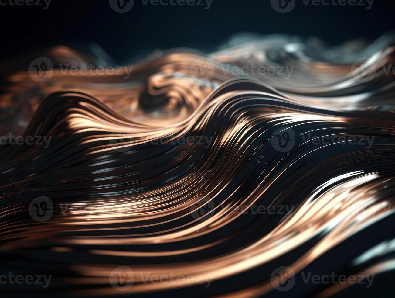 moderno colorato metallico onda strisce modello sfondo creato con generativo ai tecnologia foto