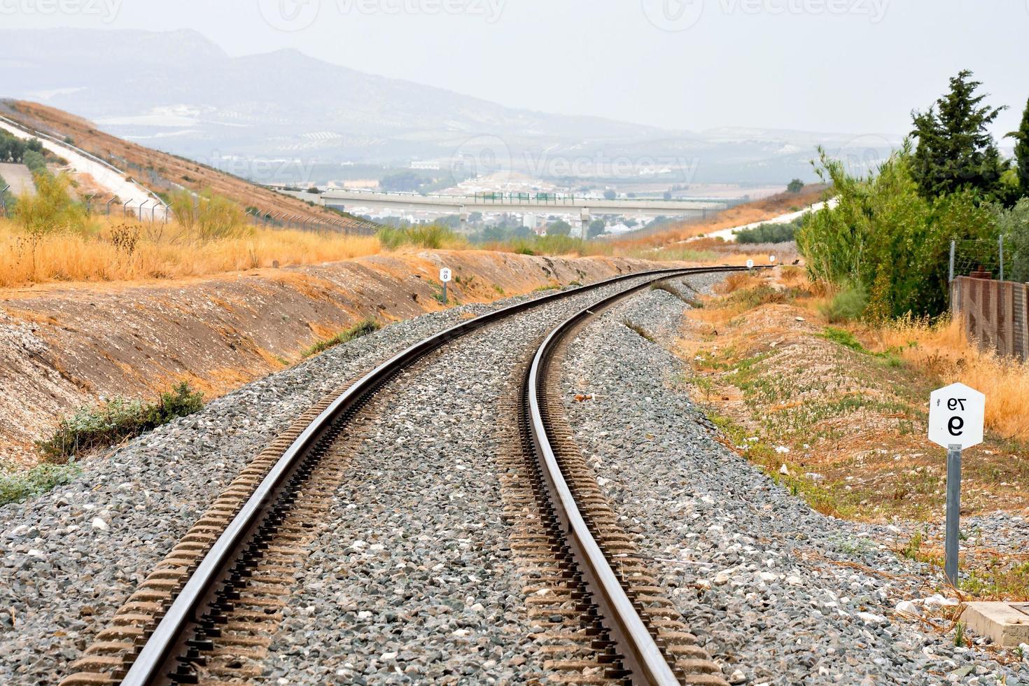 ferrovia su il campagna foto