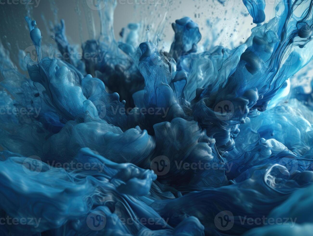 blu acquerello dipingere nel acqua sfondo creato con generativo ai tecnologia foto