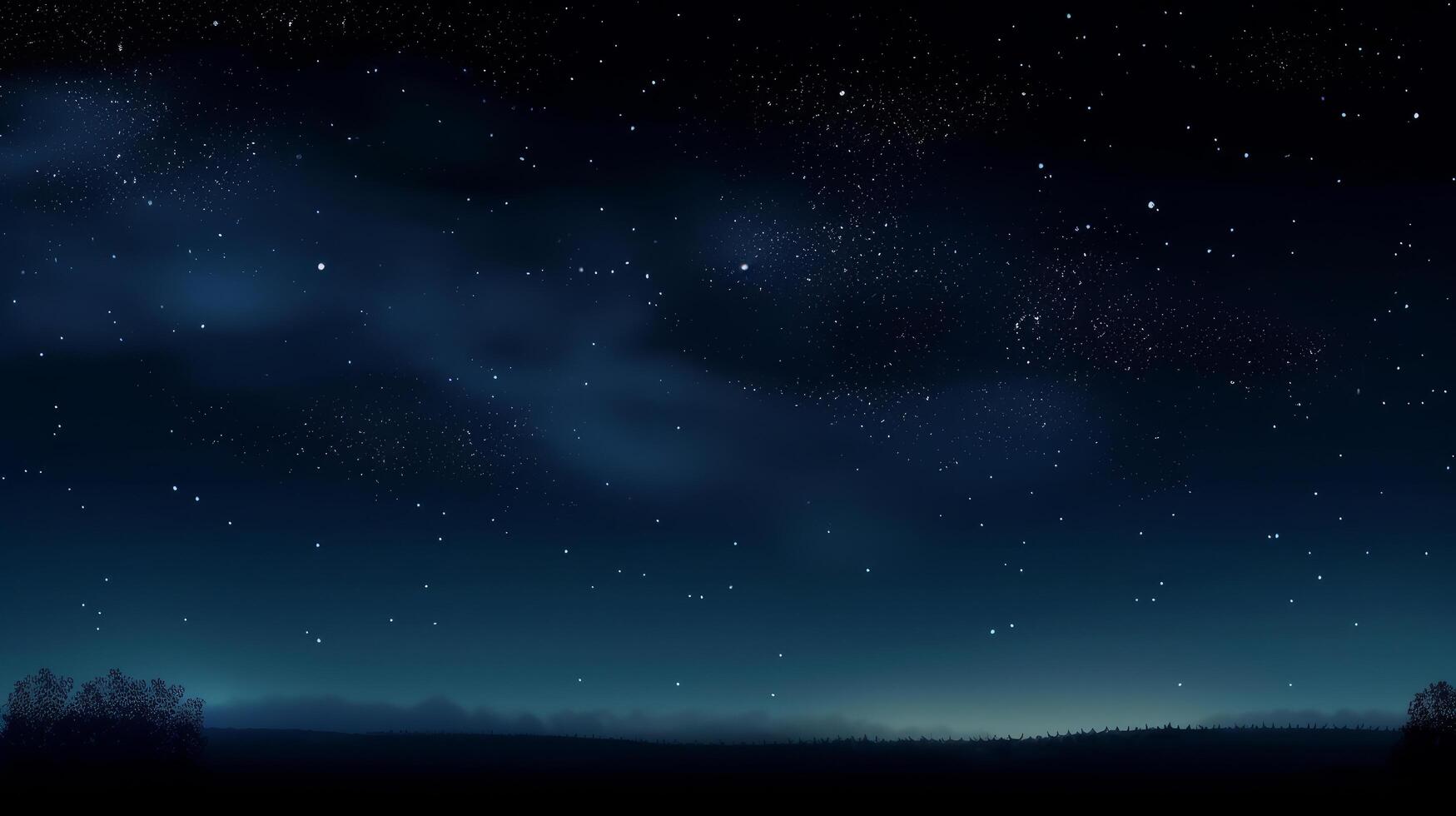 notte cielo con stelle. illustrazione ai generativo foto