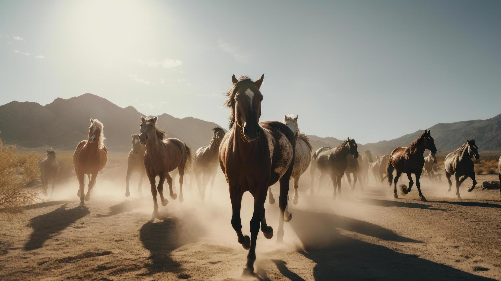 cavallo nel naturale sfondo. illustrazione ai generativo foto