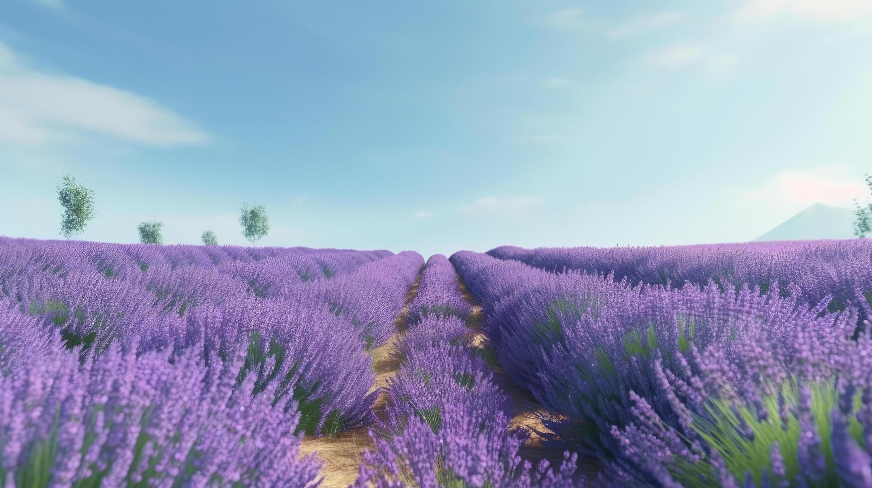 lavanda campo. illustrazione ai generativo foto