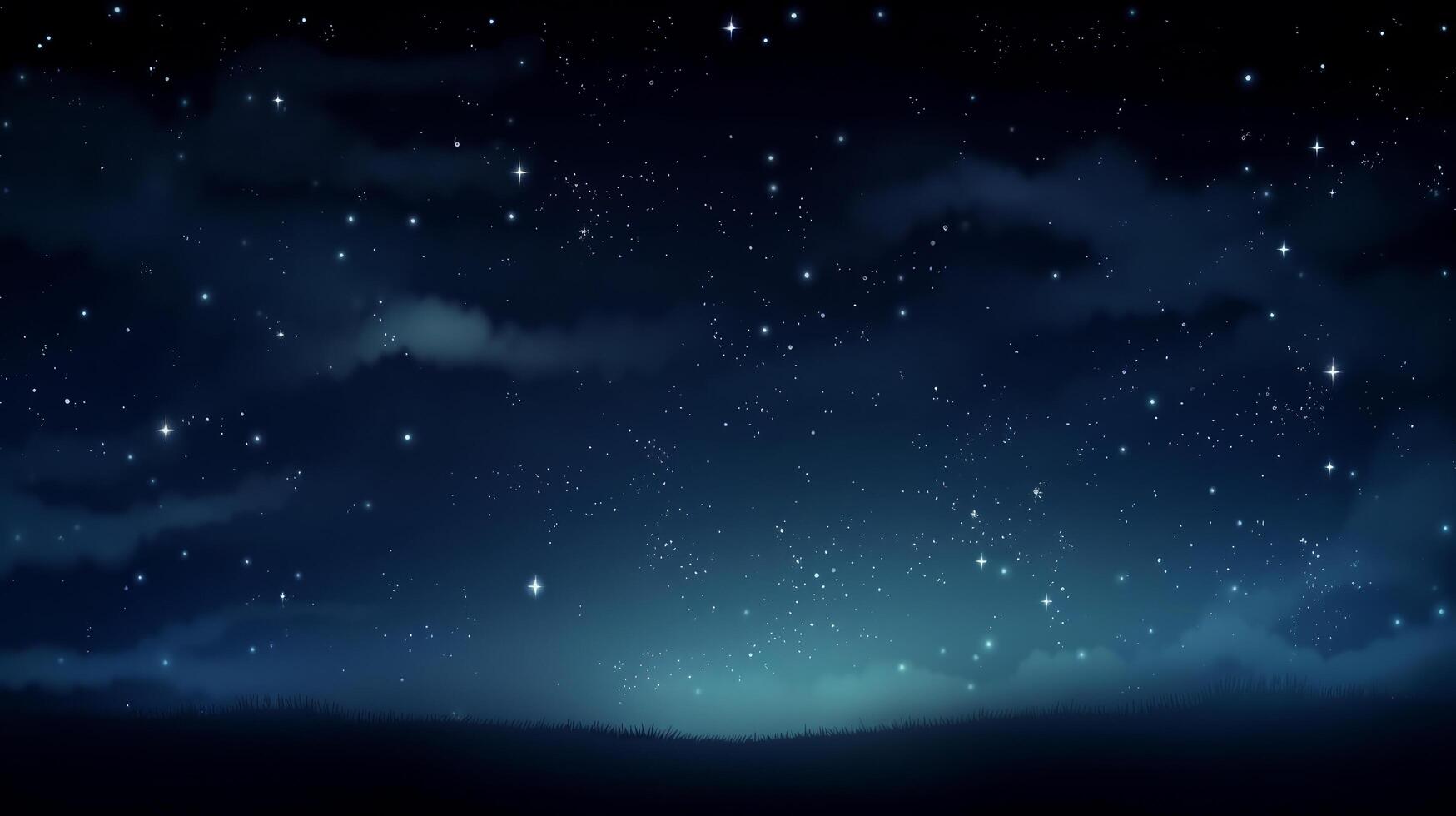 notte cielo con stelle. illustrazione ai generativo foto