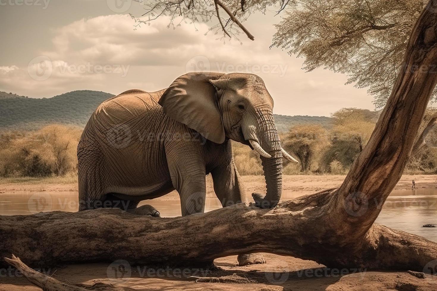 elefante nel savana foto