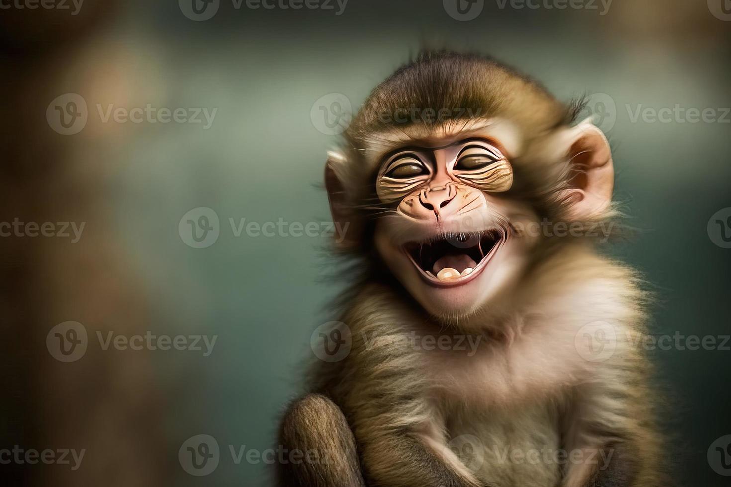 poco scimmia Sorridi foto