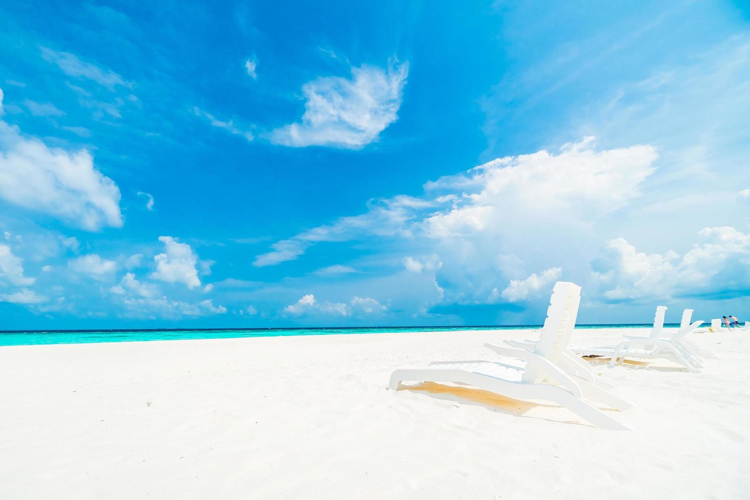 spiaggia tropicale sull'isola delle Maldive foto