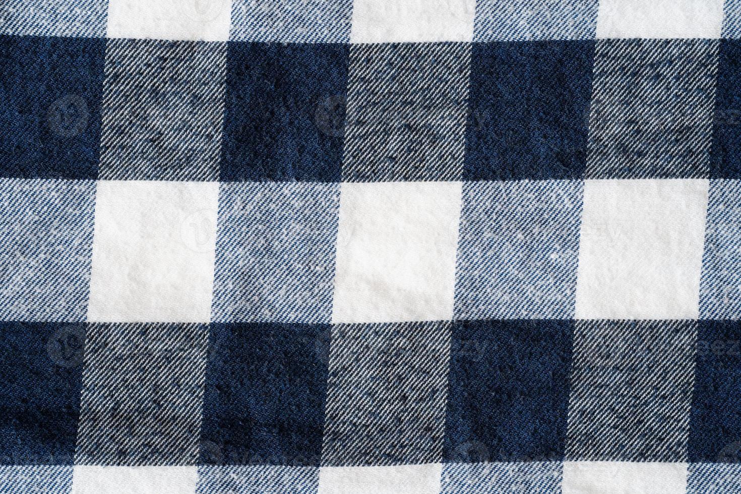 blu e bianca checker modello tessile foto