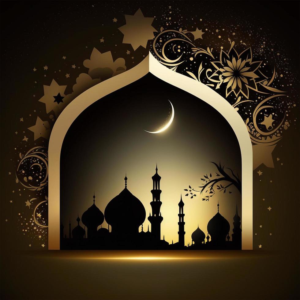Arabo islamico sfondo con moschea e Ramadan sfondo foto
