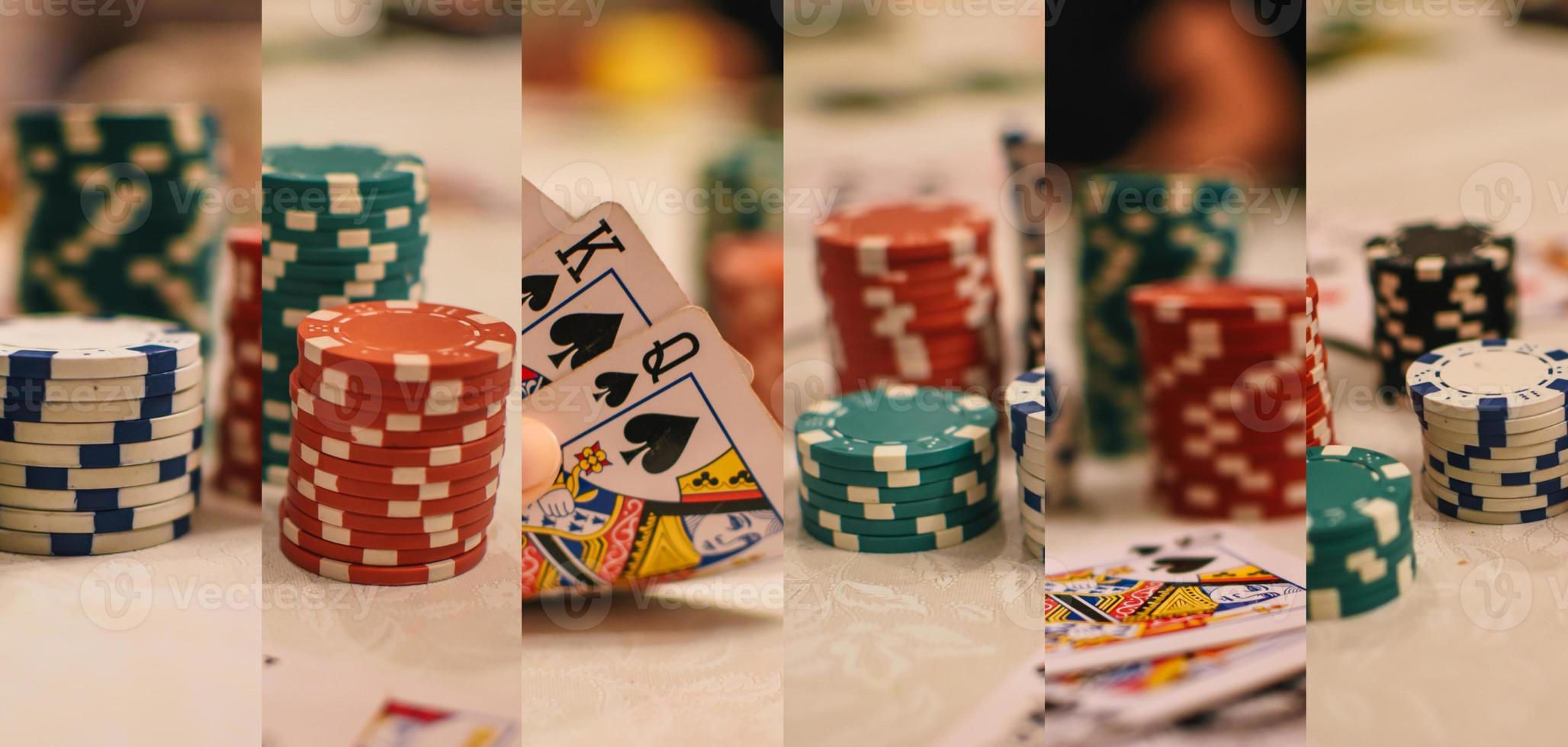 poker patatine fritte vicino su Visualizza foto