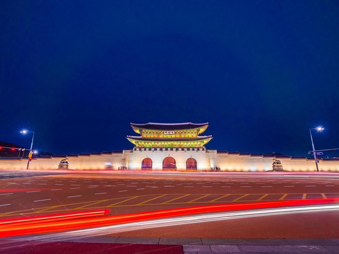 palazzo gyeongbokgung, città di seoul in corea del sud foto