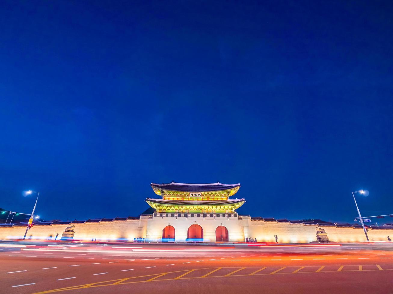 palazzo gyeongbokgung, città di seoul in corea del sud foto