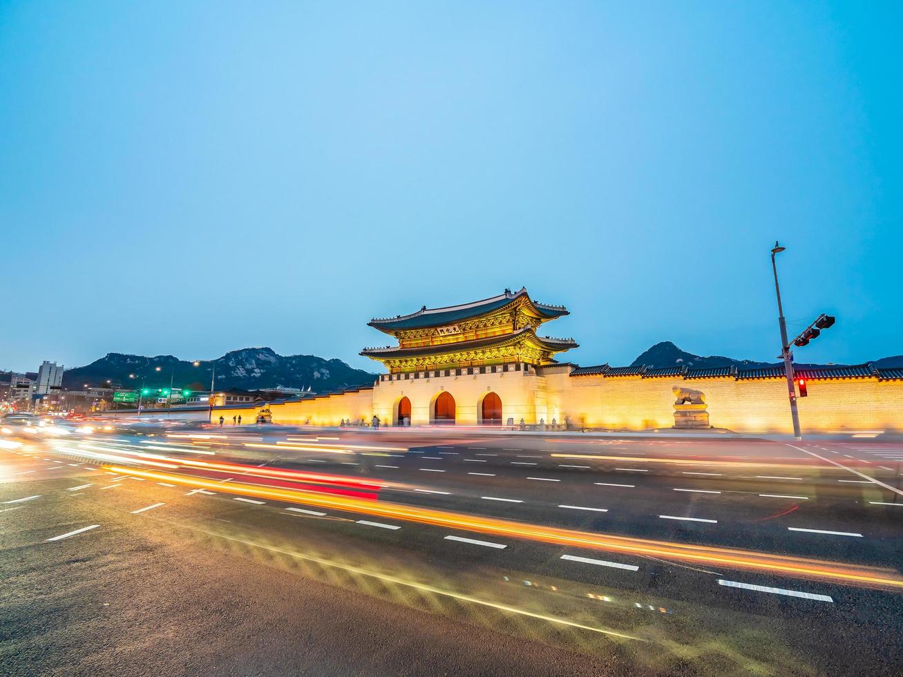 palazzo gyeongbokgung, città di seoul in corea del sud foto