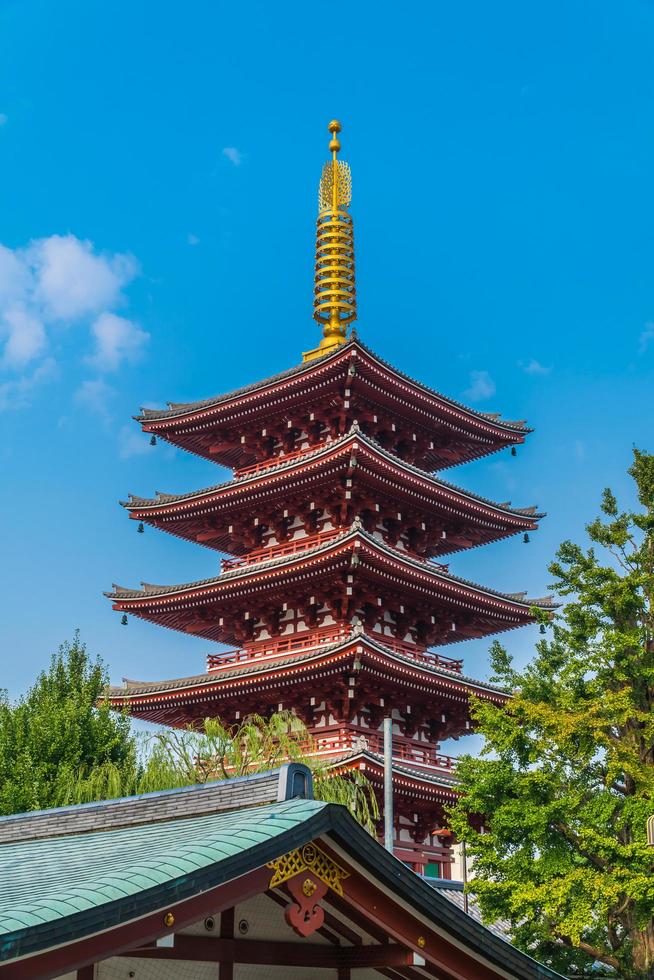 Tempio di sensoji nella zona di asakusa di tokyo, giappone foto