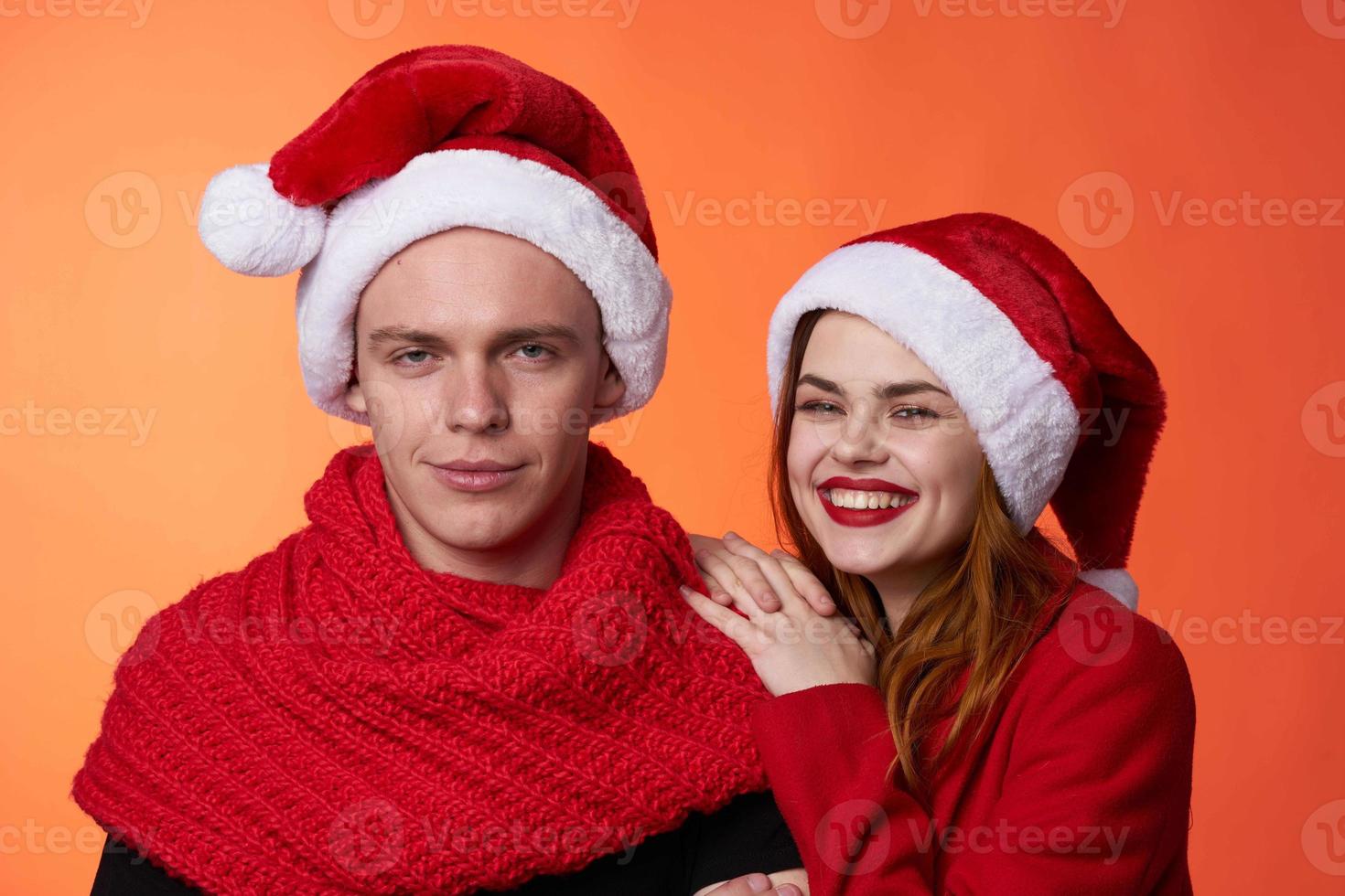 uomo e donna Natale vacanza divertimento stile di vita foto