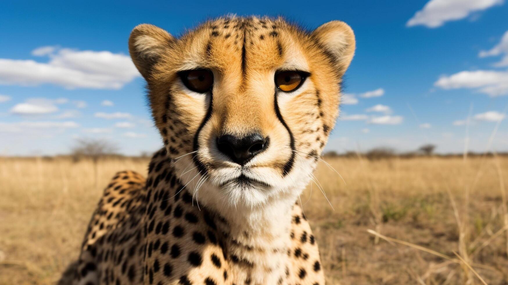 ritratto di ghepardo ai generato foto