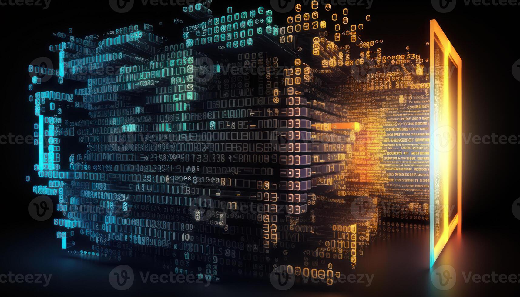 programmazione codice astratto tecnologia sfondo di Software sviluppatore e computer sceneggiatura. ai generato foto