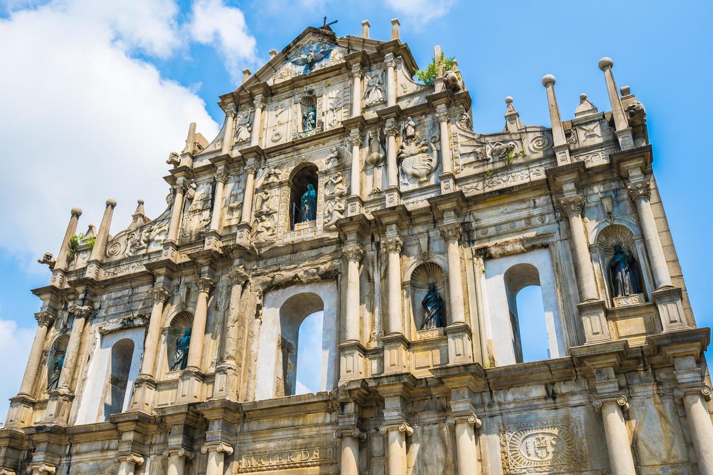 rovine di st. Paul Church nella città di Macao, Cina foto