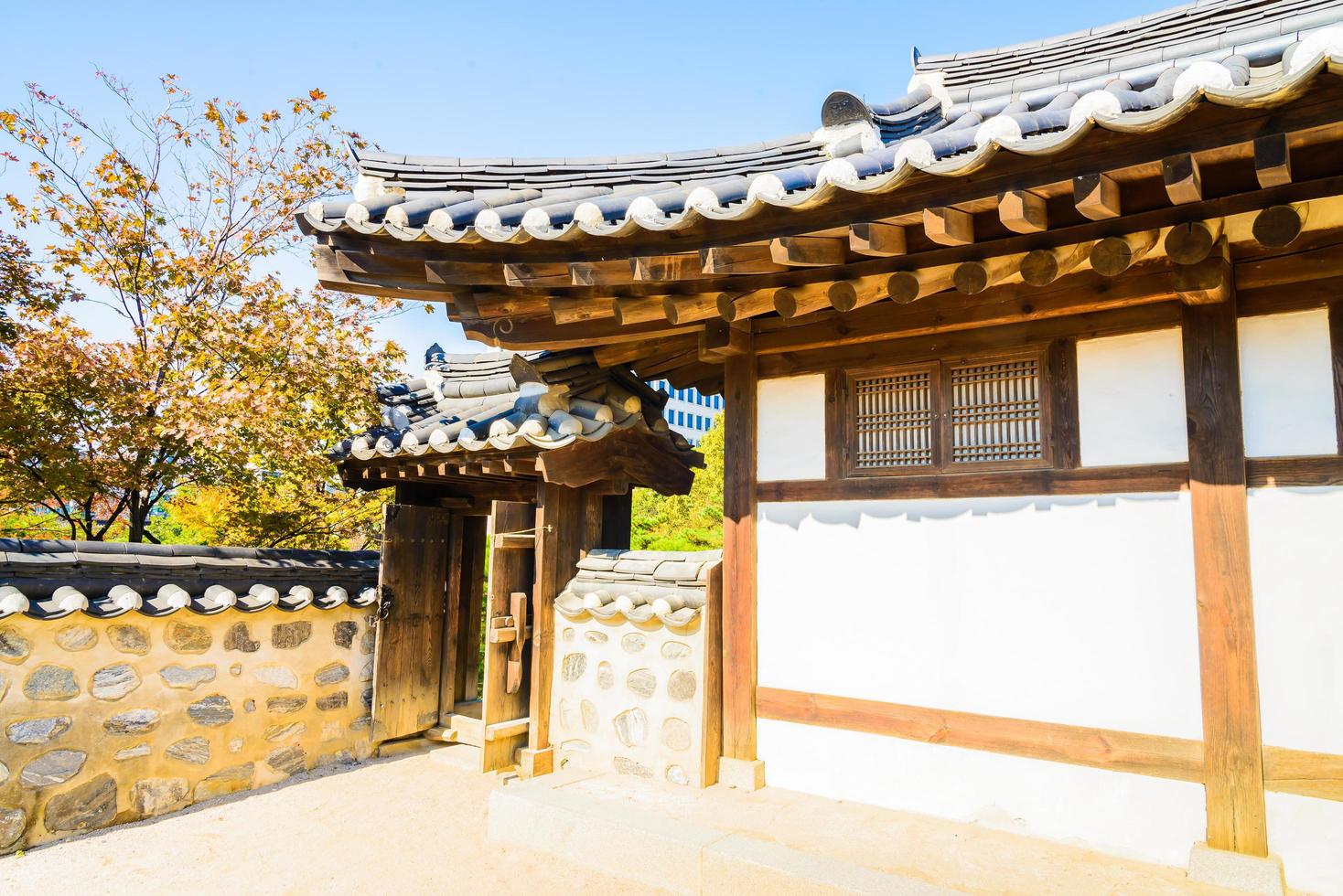 namsangol hanok village a seoul, corea del sud foto