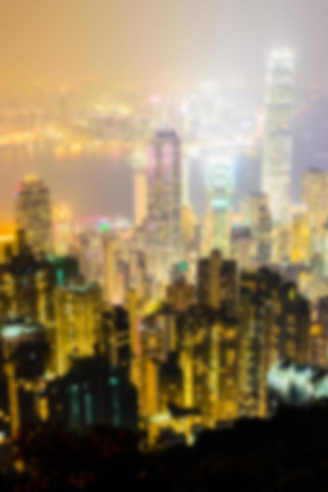 astratto defocused skyline di hong kong foto