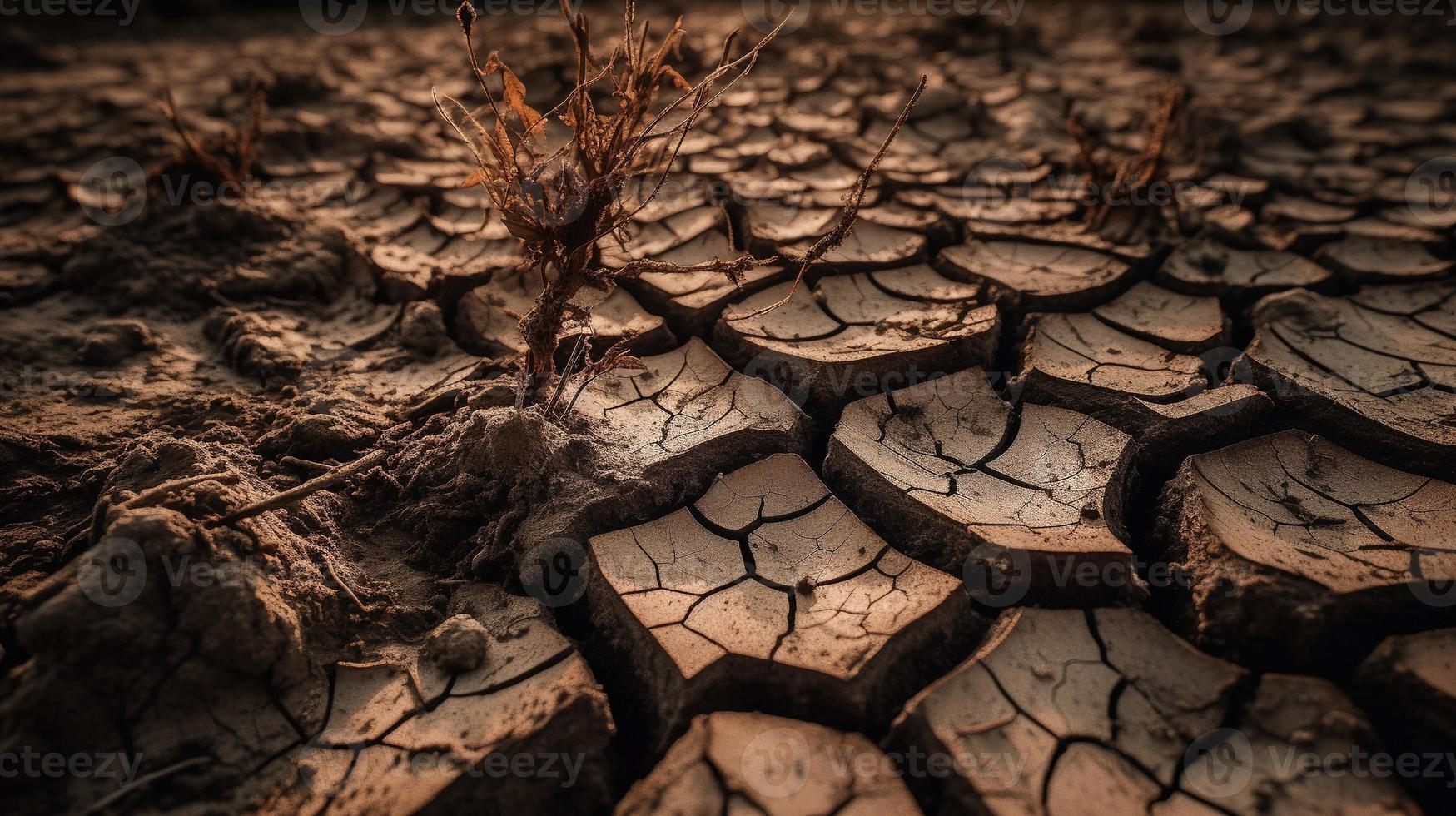 asciutto Cracked terra sfondo. globale riscaldamento e clima modificare concetto foto