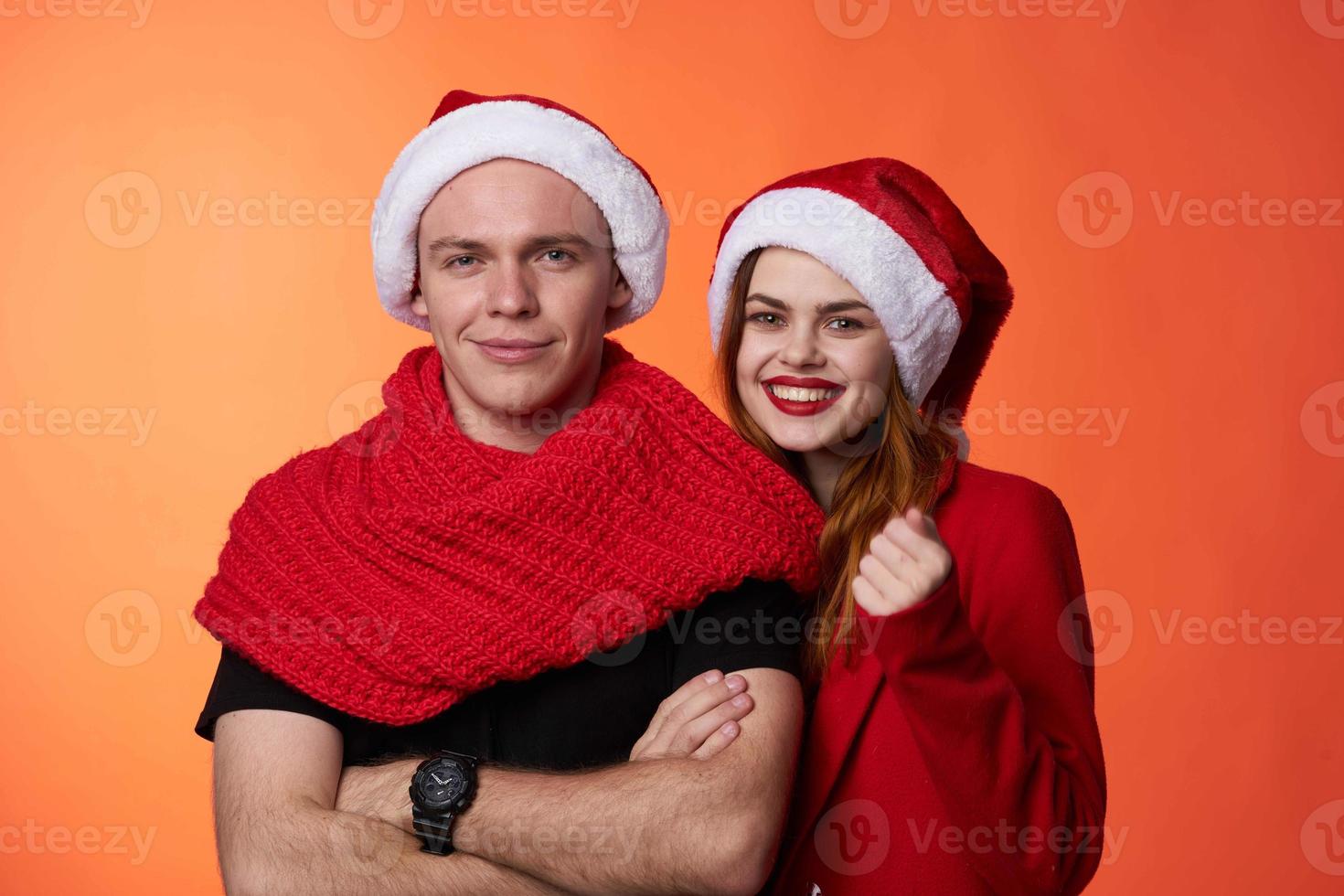 uomo e donna Natale vacanza divertimento stile di vita foto