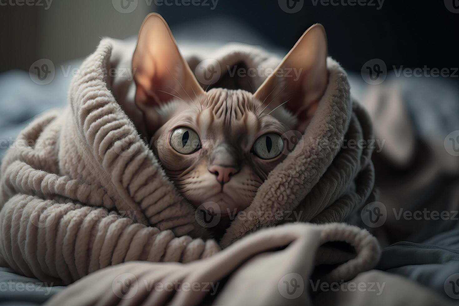 Due gatto sotto un' plaid. animale domestico riscalda sotto un' coperta nel  freddo autunno tempo metereologico creato con generativo al tecnologia  27004584 Stock Photo su Vecteezy
