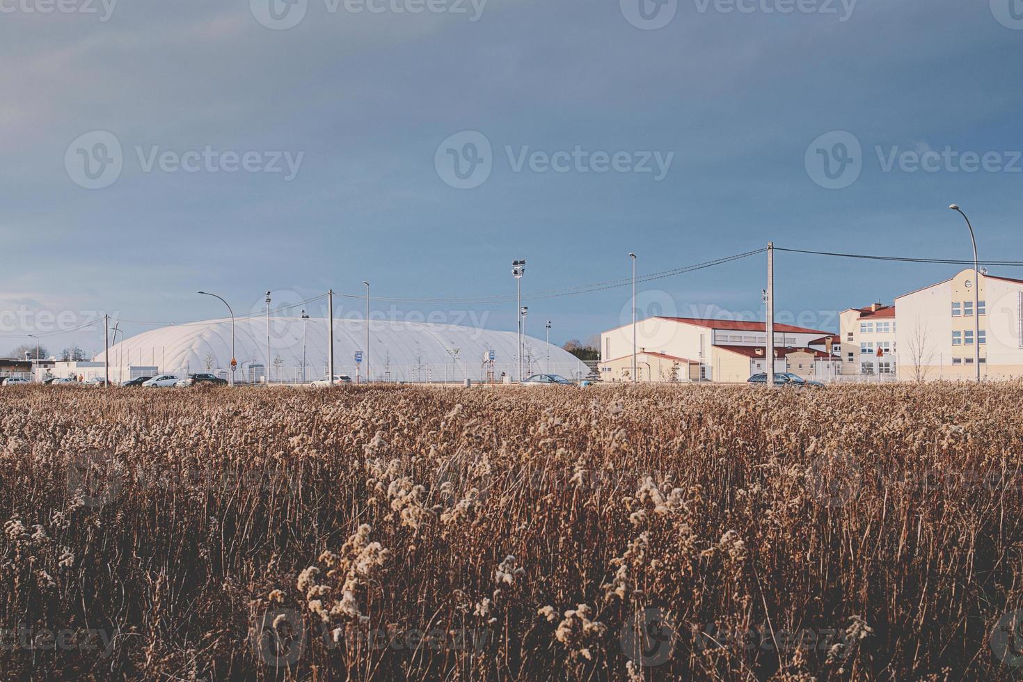 scuola nel il sobborgi di varsavia, Polonia su un autunno giorno foto