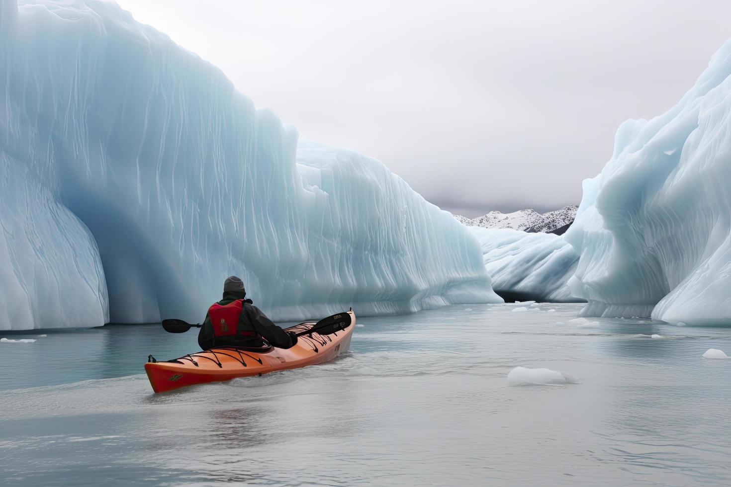avventura su il ghiacciato acque di alaska foto
