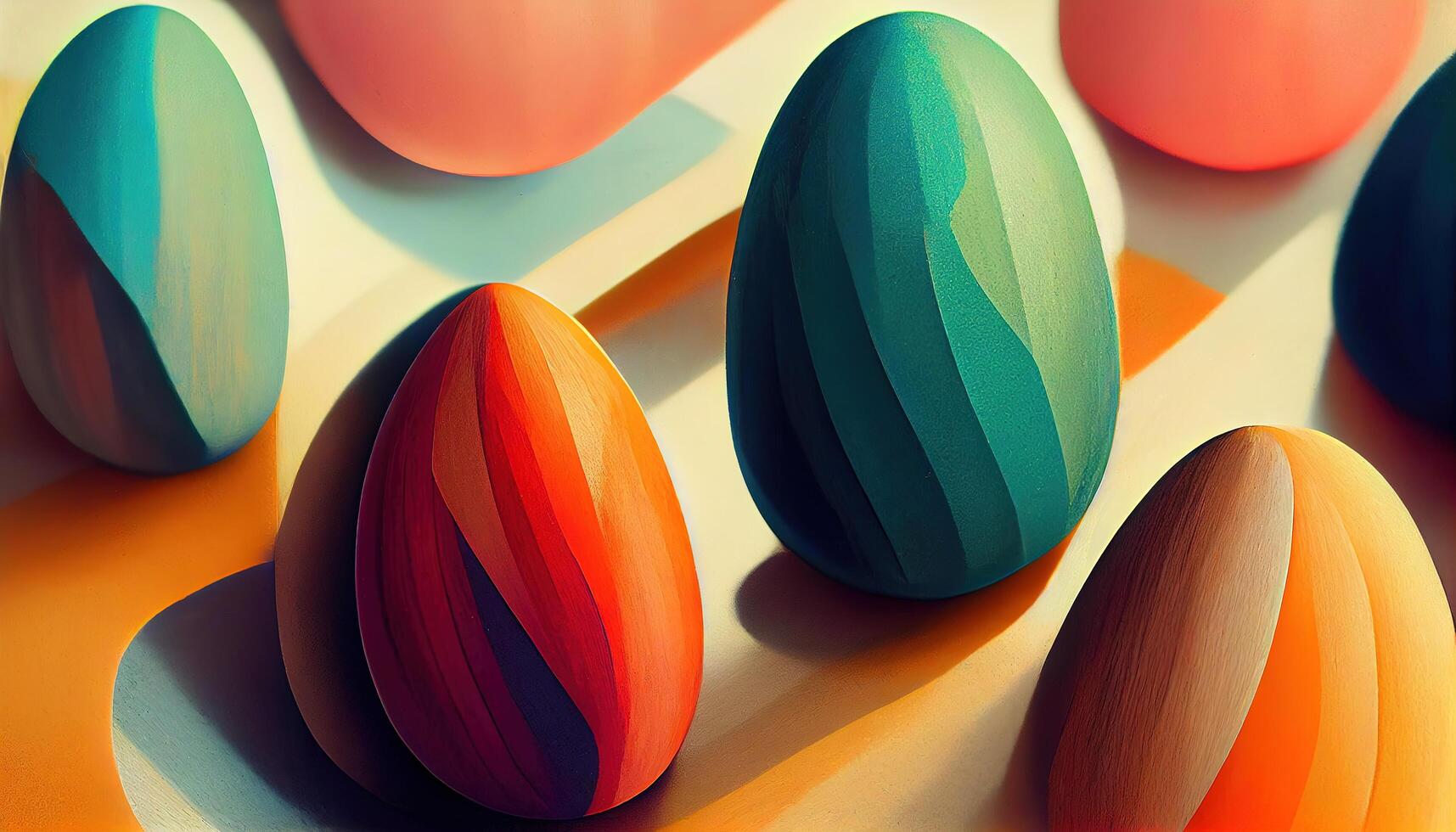 Pasqua uova. disegno con vernici. generativo ai tecnologia foto