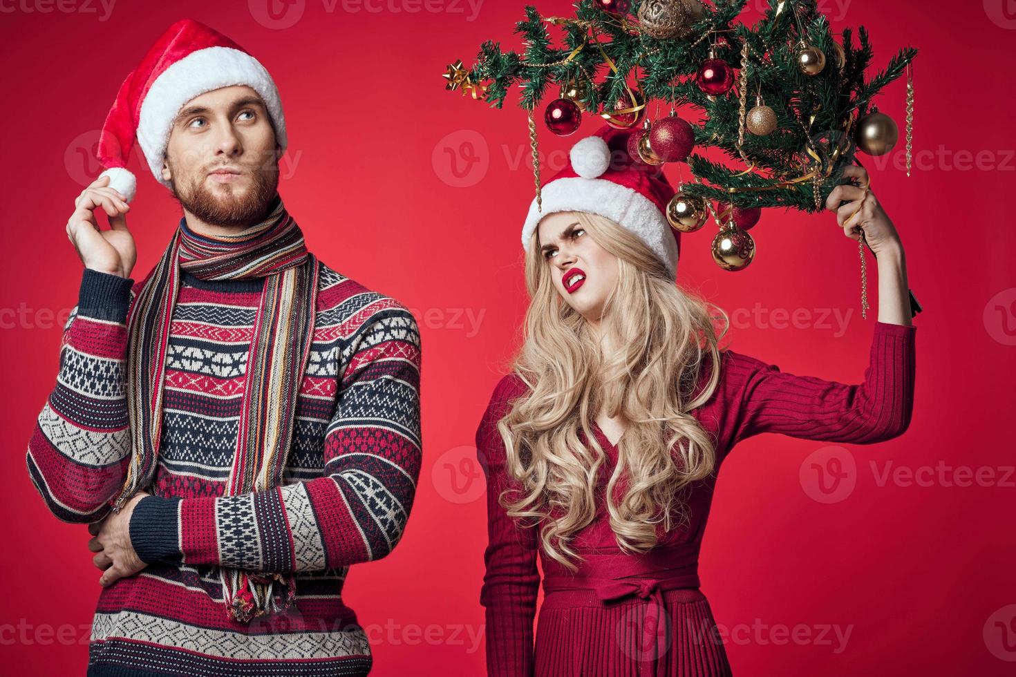 uomo e donna vacanza Natale divertimento romanza stile di vita foto