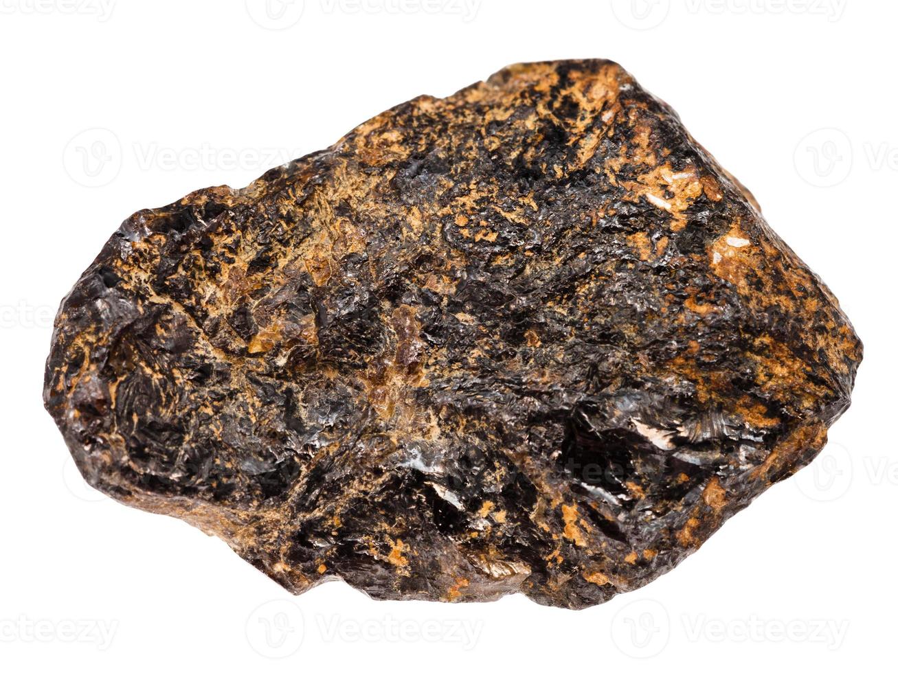 cassiterite lattina minerale pietra isolato su bianca foto