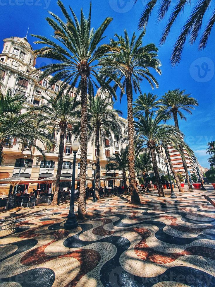 estate paesaggio con paseo de la spiegato alicante nel Spagna foto