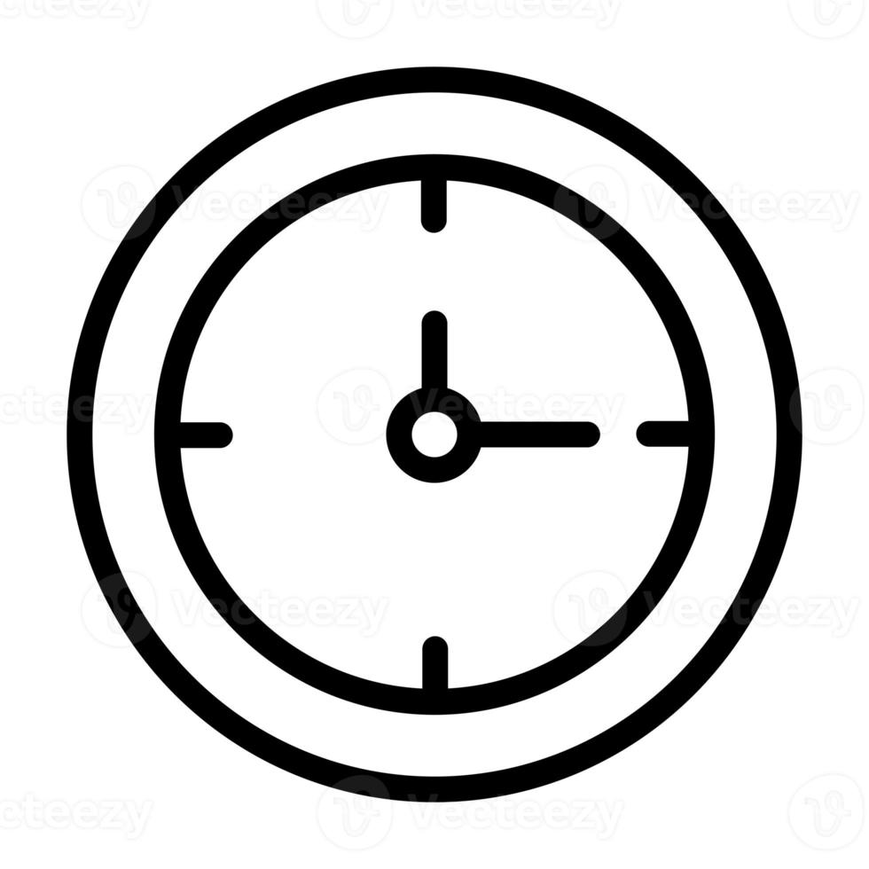 orologio linea icona vettore illustrazione grafico design foto