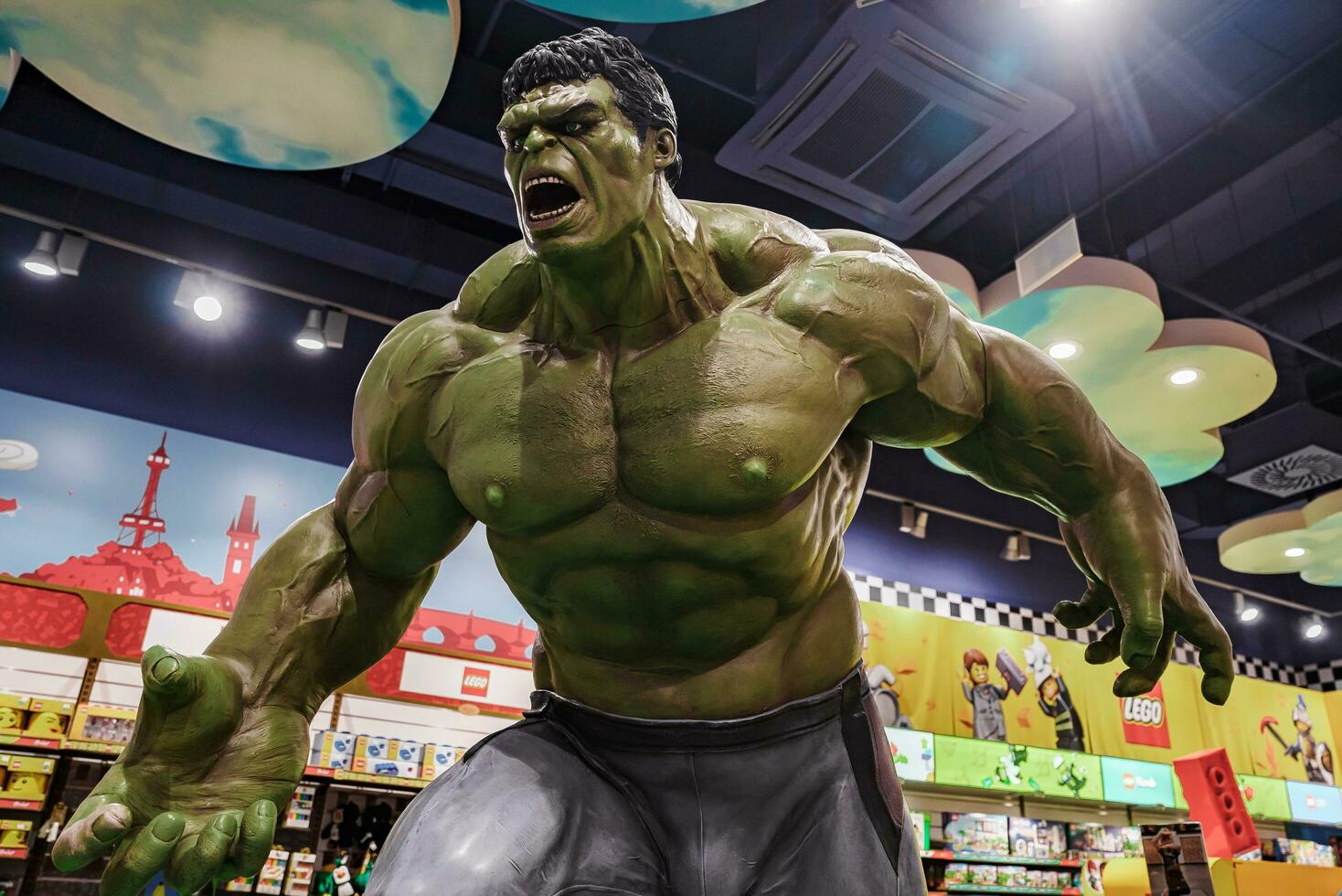 supereroe modello statua di il incredibile Hulk. foto