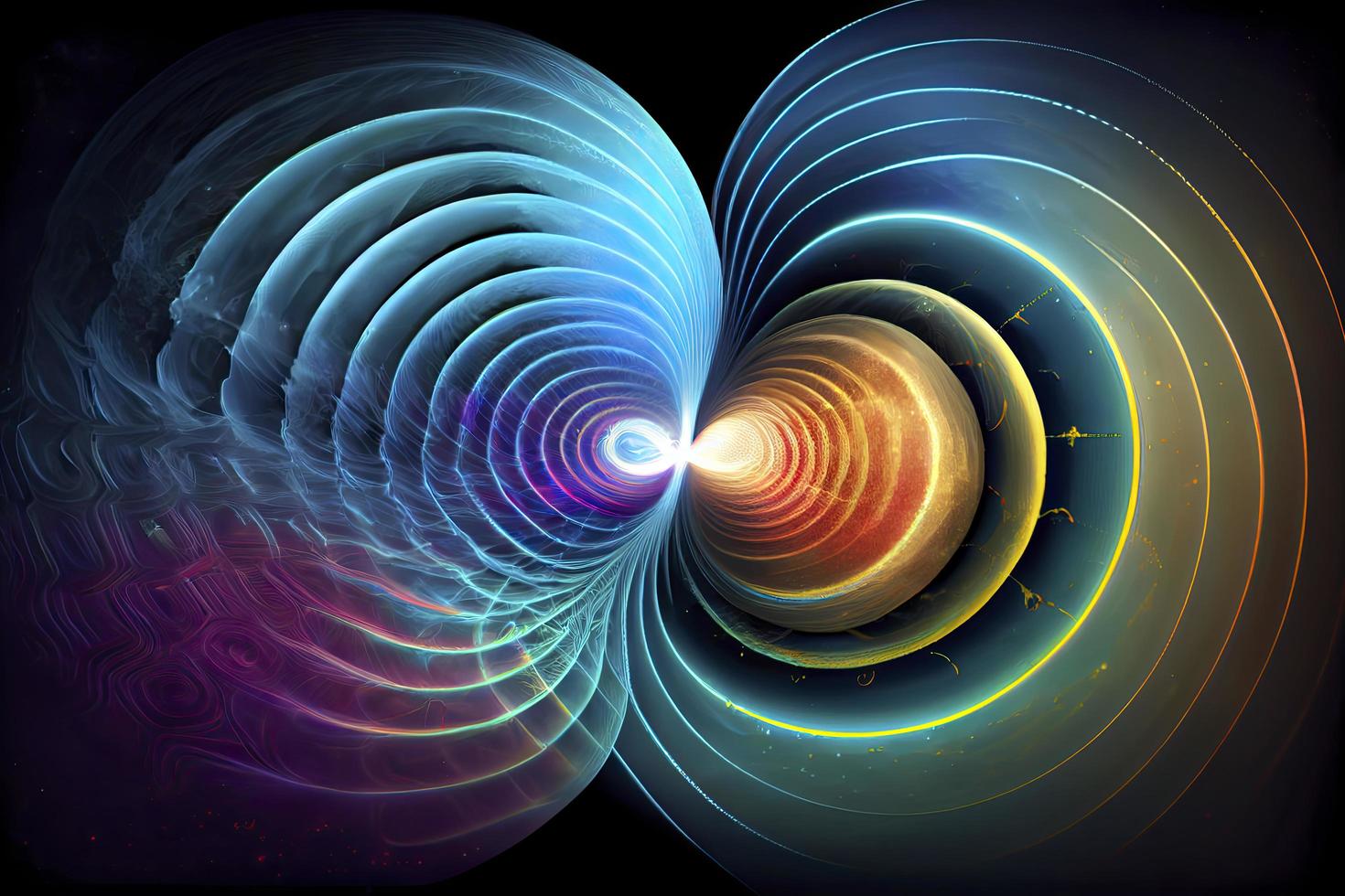 a distanza visualizzazione di psichico scalare onde nel il elettromagnetico spettro foto