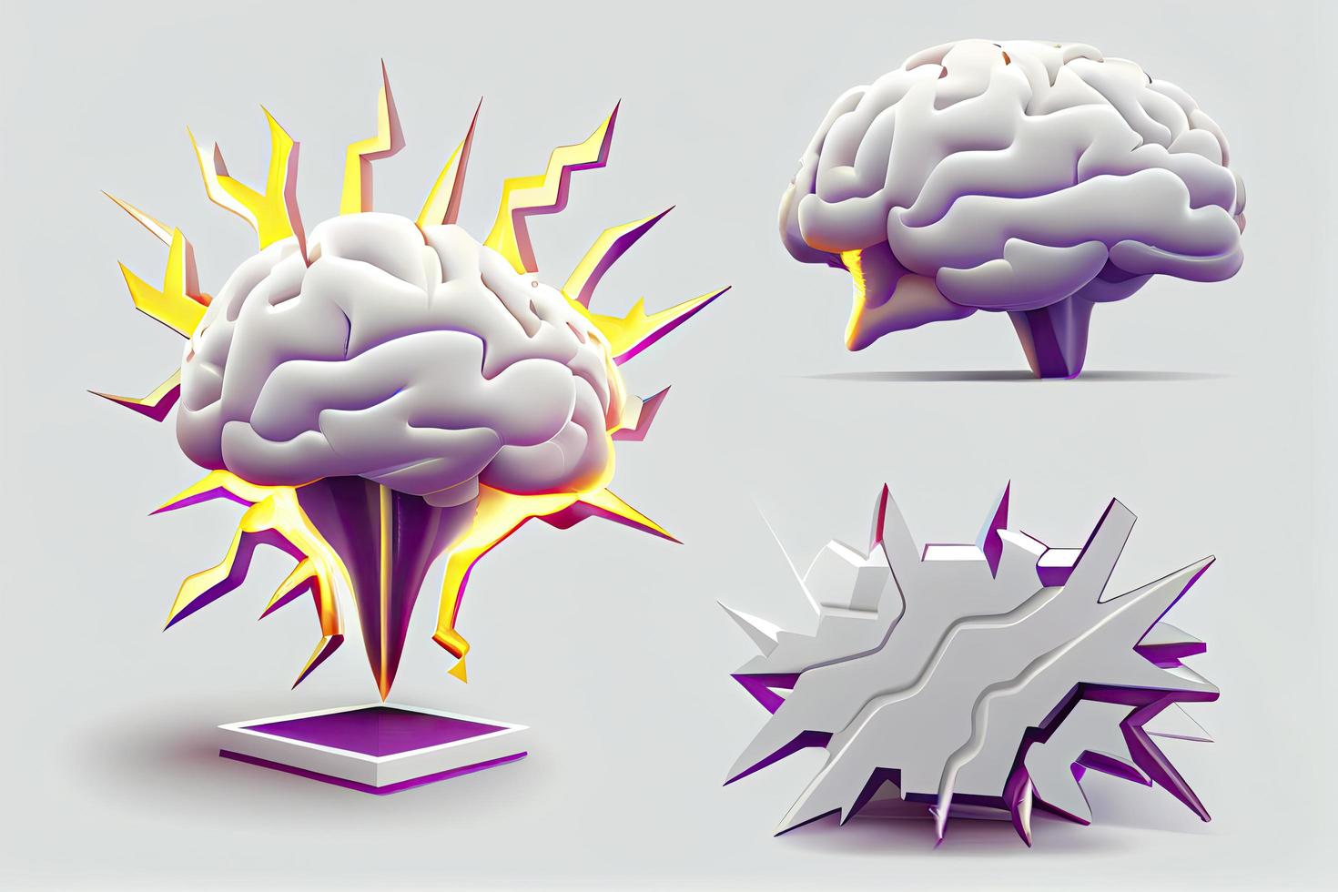 di brainstorming striscione. il cervello tensioni, fulmine e raggi. scoperta un' creativo idea, soluzione un' problema foto