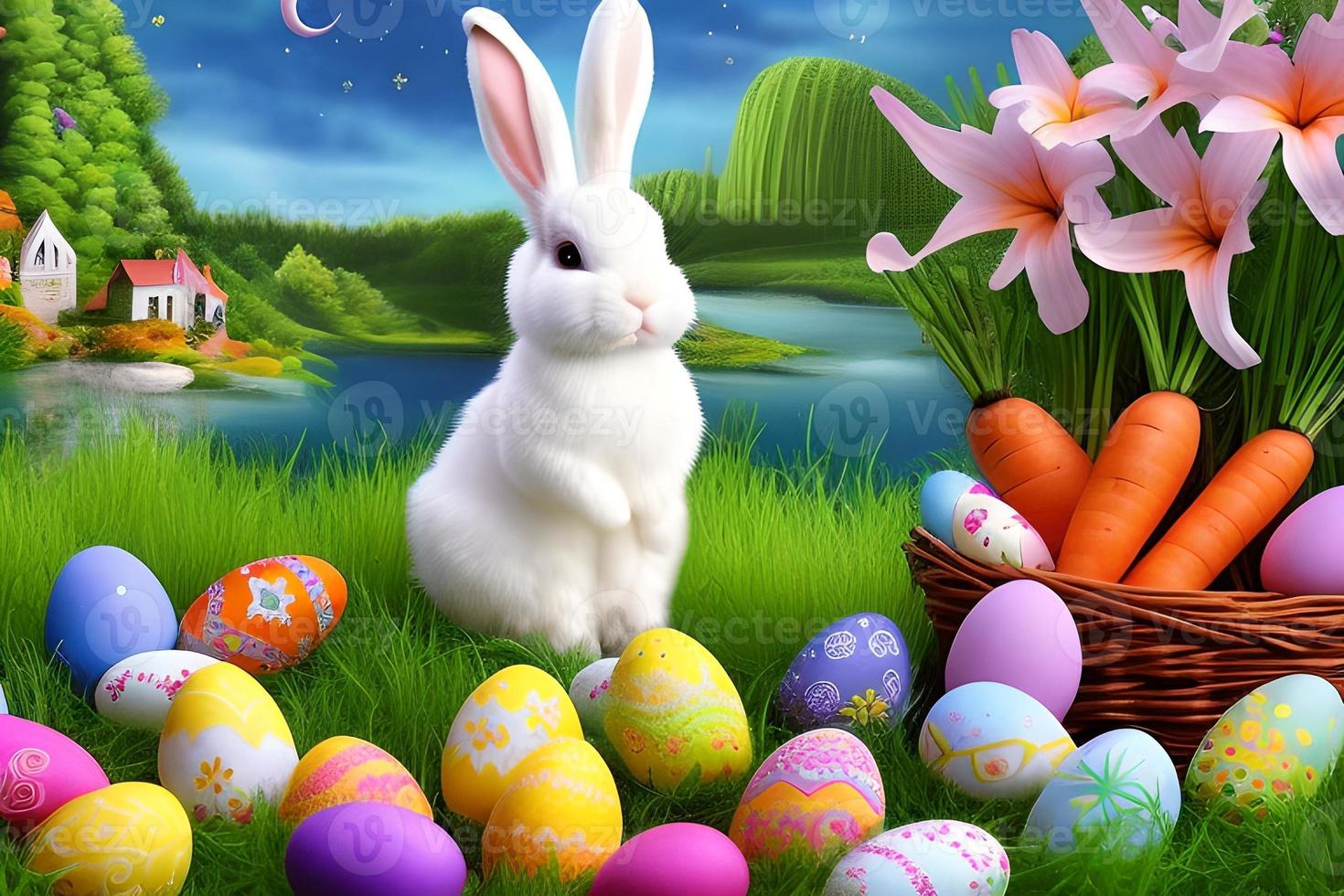 Pasqua sfondo, contento Pasqua sfondo, Pasqua giorno sfondo, Pasqua coniglietto, Pasqua uovo, ai foto