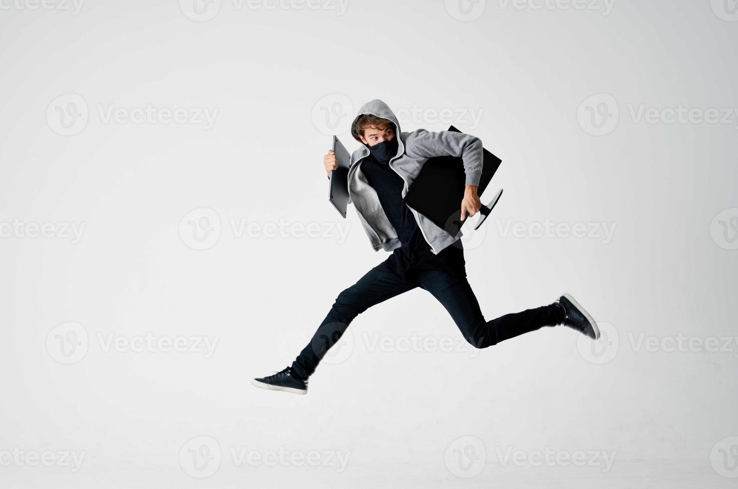 maschio ladro invisibile tecnica rapina sicurezza teppista leggero sfondo foto
