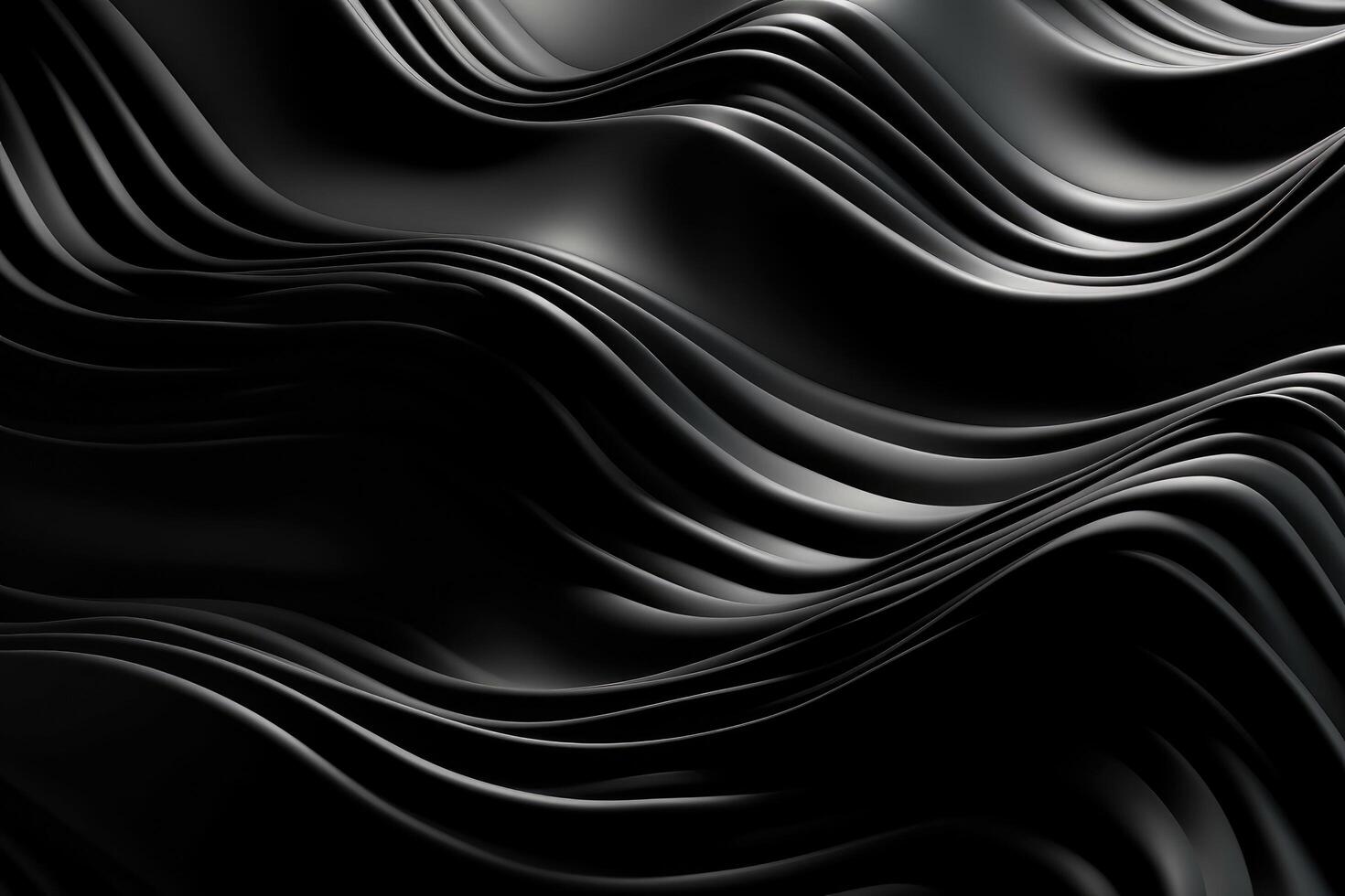 ondulato nero strutturato metallico 3d sfondo foto